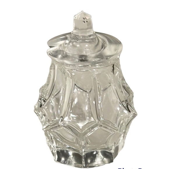 Vtg Coin Liberty Torch Clear Covered Candy Dish Glass Jar Lid Entertain Decor - Picture 2 of 10